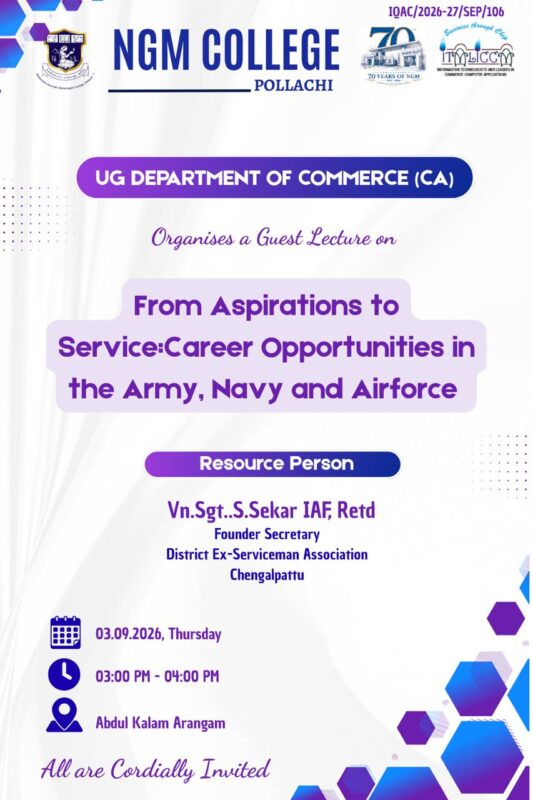 NGM College Hosts Guest Lecture on Armed Forces Career Opportunities